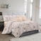 Microfiber Printed Comforter Sets, Fits 160 x 200 cm Queen Size Bed, 4 Pcs, With Soft Filling, Light Camel