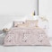 Microfiber Printed Comforter Sets, Fits 160 x 200 cm Queen Size Bed, 4 Pcs, With Soft Filling, Light Coffee