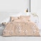 Microfiber Printed Comforter Sets, Fits 120 x 200 cm Single Size Bed, 4 Pcs, With Soft Filling, Camel