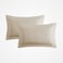 Microfiber Hotel Duvet Cover Sets, Fits 200 cm x 200 cm Size Bed,  6 Pcs King Size, Hotel Stripe Pattern, Light Grey