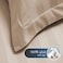 Cotton Hotel Duvet Cover Sets, Fits 120 cm x 200 cm Size Bed, 4 Pcs Single Size, 100% Cotton, 240 Thread Count, Hotel Stripe Pattern, Purple Camel