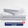 Cotton Hotel Duvet Cover Sets, Fits 200 cm x 200 cm Size Bed,  6 Pcs King Size, 100% Cotton, 240 Thread Count, Hotel Stripe Pattern, White