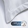 Cotton Hotel Duvet Cover Sets, Fits 200 cm x 200 cm Size Bed,  6 Pcs King Size, 100% Cotton, 240 Thread Count, Hotel Stripe Pattern, White