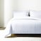 Cotton Hotel Duvet Cover Sets, Fits 200 cm x 200 cm Size Bed,  6 Pcs King Size, 100% Cotton, 240 Thread Count, Hotel Stripe Pattern, White