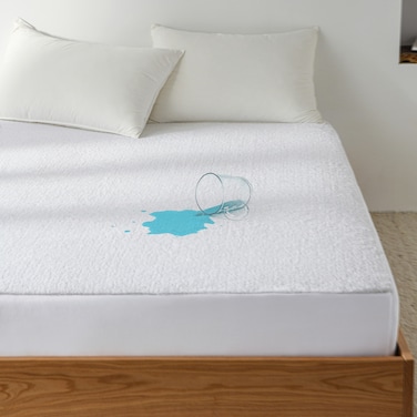 شرشف بمطاط مقاوم للماء يناسب سرير 200*160 مقاس مفرد ونص