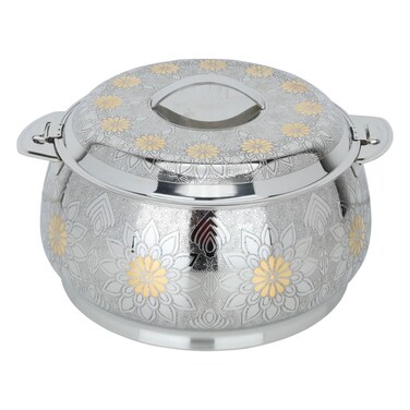 Indian silver gold embossed food container 5000 ml