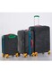 مجموعة عالية الجودة مكونة من 3 حقائب سفر مع قفل TSA  المادة - أكريلونتريل بوتادين ستايرين  مقبض عربة قابل للتعديل   عجلات مزدوجة ناعمة تدور 360 درجة  كابينة، متوسطة، كبيرة  أسود