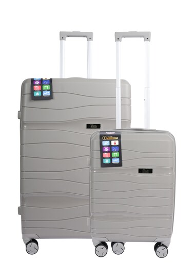 مجموعة فياخيرو من 2 حقيبة   حقيبة بعجلات صلبة   20/28 رمادي