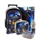 دي سي مجموعة مدرسية أنيقة 5 في 1 من دي سي باتمان، حقيبة بعجلات مقاس 16 بوصة مع حقيبة غداء ومقلمة وصندوق غداء وزجاجة مياه