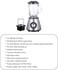 Impex 2-In-1 Blender &amp; Grinder With Glass Jars And Stainless Steel Blades, 600W, 5 Speeds, Pulse Control