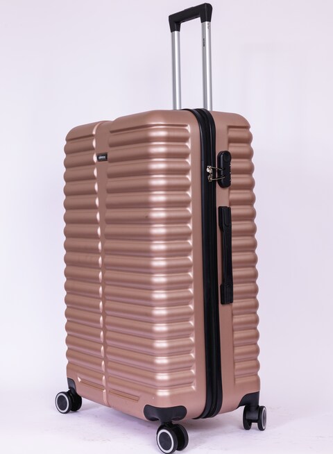 Destiny Set of 3 Luggage  Hardside Soft Handle Trolley with TSA Lock Double 360 4 Wheeler Cabin20 Inch Medium 24 Inch Large28 Inch Gold