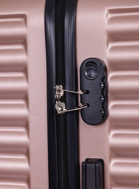 Destiny Set of 3 Luggage  Hardside Soft Handle Trolley with TSA Lock Double 360 4 Wheeler Cabin20 Inch Medium 24 Inch Large28 Inch Gold