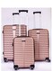 Destiny Set of 3 Luggage  Hardside Soft Handle Trolley with TSA Lock Double 360 4 Wheeler Cabin20 Inch Medium 24 Inch Large28 Inch Gold