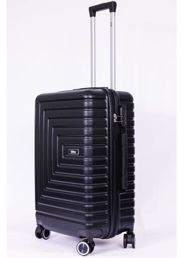 حقيبة سفر Pilgrimage بمقبض ناعم وصلب وقفل TSA وعجلات دوارة 360 درجة - حجم متوسط 24 إنش - أسود
