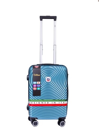 Cruise Carryon Luggage  Hardside Soft Handle Trolley with USB Port  TSA Lock Double 360 4 Wheeler Cabin20 Inch Turquoise