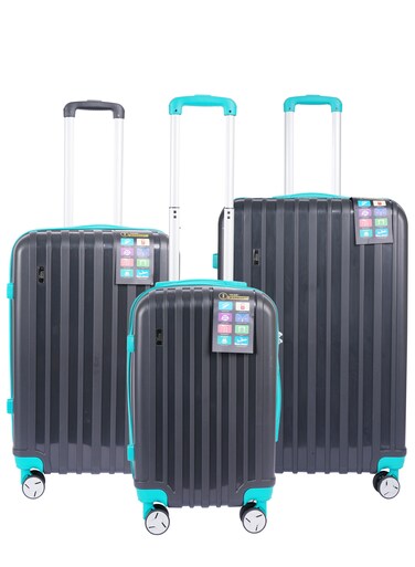 مجموعة فياتور من 3 حقائب   حقيبة بعجلات صلبة   20/24/28 أسود