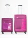 Rhumba Set Of 2 Luggage   4W Str (E)  Polyester Soft Sided 360&deg; 4 Wheels Spinner Trolleys- Cabin-20 Inch   Large- 28 Inch  Purple