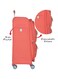 SET OF 2 VANGUARD PLUS 8W EXP TROLLEY BAGS 20/28inch CORAL