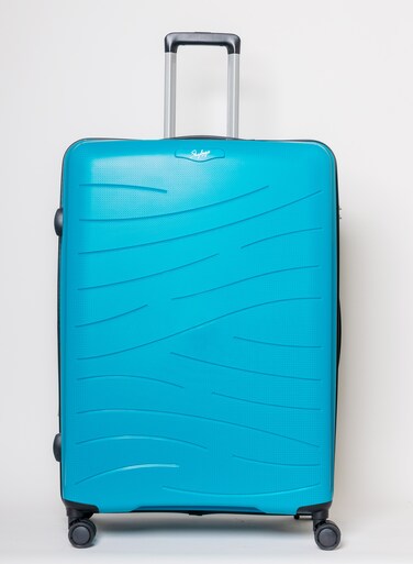 الأمتعة التي تم فحصها من ماكس   نمط صلب من مادة البولي بروبيلين الصلبة مع قفل TSA   360 درجة 4 عجلات مزدوجة  كبير-28 بوصة، أزرق