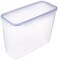 LocknLock Classics Slender Container, 2.4 Liter Capacity, Clear/Blue