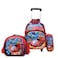 STARGOLD Baby Backpack 3Pcs For Baby Boys 1 lunch 1 Pencil Box And 1 Bag With Adjustable Strap For School 2 Wheels 14 Inch