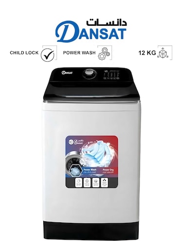 Automatic Top-Loading Washing Machine 12 kg 413 kW DANWM12TL White (Installation Not Included)