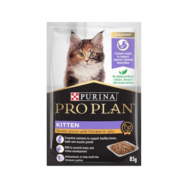 Purina Pro Plan Tender Pieces with Chicken in Jelly Kitten Food Pouch - 85 g