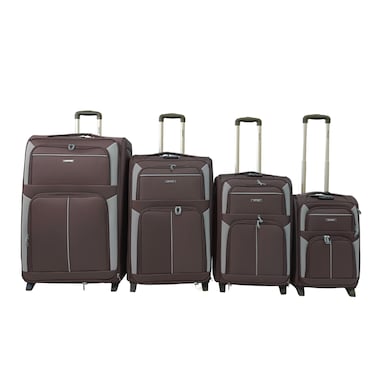 VIPTOUR 4 Piece Softside Spinner 2 Wheels Fabric Trolley Luggage With Number Lock 20/24/28/32 Inches, VT-TR511