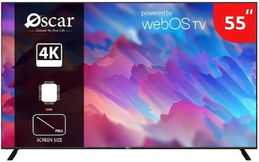 تلفزيون من أوسكار بشاشة ٥٥ بوصة، بدقة 4K، موديل OS55QLEDW، بتقنية كيو إل إي دي