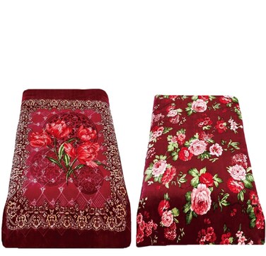 Double-sided winter blanket, double size, 200*230 cm, model SQD-6