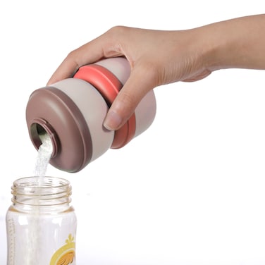 Luqu milk powder container 3 layer pink