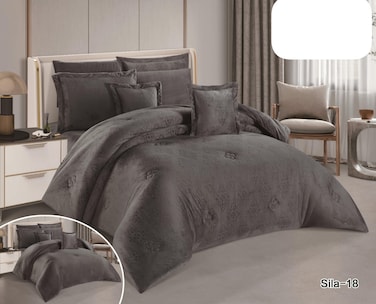 Winter Quilt Coverlet Double Bedspread - 8 Pieces