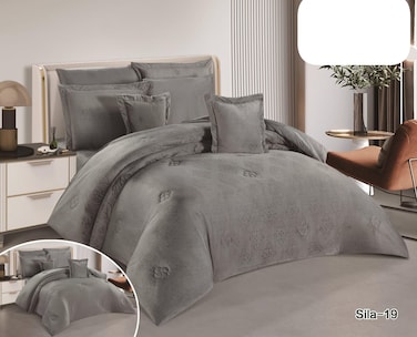 Winter Quilt Coverlet Double Bedspread - 8 Pieces