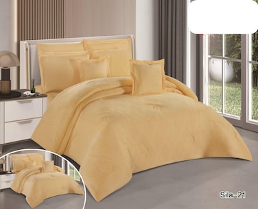 Winter Quilt Coverlet Double Bedspread - 8 Pieces