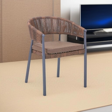 Single chair - dark brown - 43 x 45 x 80 cm