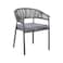 Single chair - gray - 43 x 45 x 80 cm