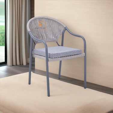 Single chair - gray - 43 x 45 x 80 cm