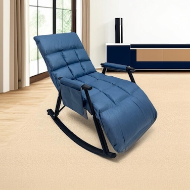 Rocking recliner chair - blue