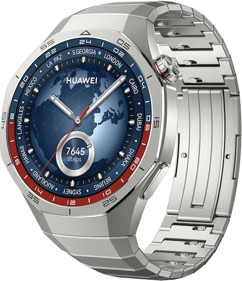 HUAWEI WATCH GT 5 Pro 46 mm Smartwatch Sharp Edged Design up to 14 Days Battery Life Pro level Sports Watch Health Track Compatible with iOS Android Titanium Online Carrefour KSA