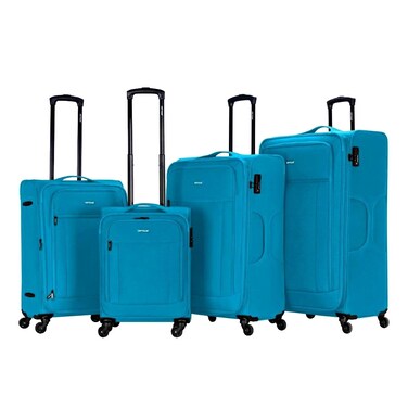 مجموعة VIPTOUR مكونة من 4 حقائب سفر من البوليستر خفيفة الوزن مع قفل رقم 20/24/28/32 بوصة