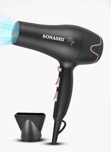 Hair Dryer [Black/Rose Gold] SHD-5004N 2000W, 2 Speed Blow Dryer with 3 Heat Settings, Cold &amp; Hot Wind, DC Motor   Hair Care Essentials black