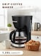 ماكينة تحضير القهوة بالتقطير - مزودة بإناء زجاجي   فلتر دائم مع وظيفة منع التقطير   قمع قابل للإزالة لسهولة التنظيف   حماية من الحرارة الزائدة 1.25 لتر 600 واط SCM-4920 أسود