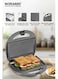 2 Slice Grill Maker &ndash; Non-Stick, Stainless Steel Sandwich Maker with Handle Locking System, Indicator Light, Overheat Protection 750 W SGT-853N Black/Silver