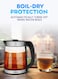 2.2 L Cordless Kettle - Glass Kettle with Safety Lock Lid   360-degree Swivel Base - Auto Shutdown, Power On/Off Indicator Light Feature   Instant Water Heater And Tea Maker 1500 W SKT-1809N Silver