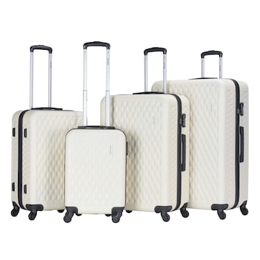 في أي بي تور ABS Hardside مجموعة حقائب ترولي 4 قطع بعجلات دوارة وقفل رقمي 20/24/28/32 بوصة