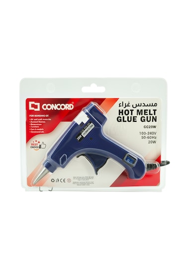 Glue Gun 20W, High Temperature, Electric Adhesive Tool - Navy Blue