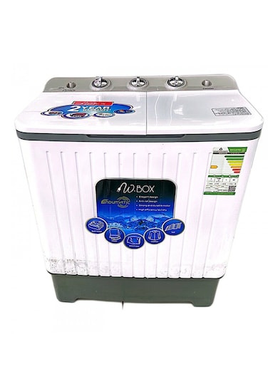 W.Box 8.5 Kg Twin Tub Washing Machine, WB1213L, White (Installation Not Included)