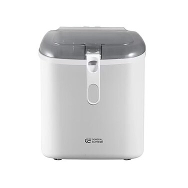 جنرال سوبريم صانعة الثلج 1.3 لتر 12 كجم سعة خزان المياه، اختيار حجم الثلج، 120 واط، ابيضGSIM12WH