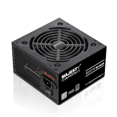 Majesty 500W Power Supply, 80+ Efficiency, Non-Modular, Low Noise, ATX Compatible, 105&deg;C Capacitors, 3 Year Warranty, Black