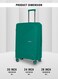 Luggage Sets 3 Piece With Trolley Set With Lightweight Polypropylene Shell 8 Spinner Wheels For Travel Green